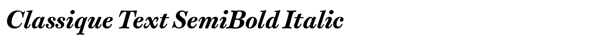Classique Text SemiBold Italic image
